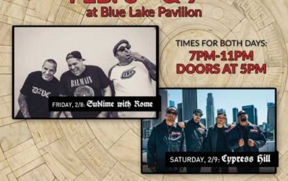 Sublime w/Rome 2/8 and Cypress Hill 2/9 at Blue Lake Casino/Humboldt