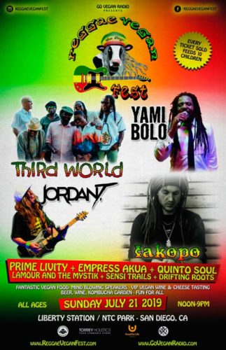 Read more about the article Sunday, July 21, 2019 San Diego Reggae Vegan Fest