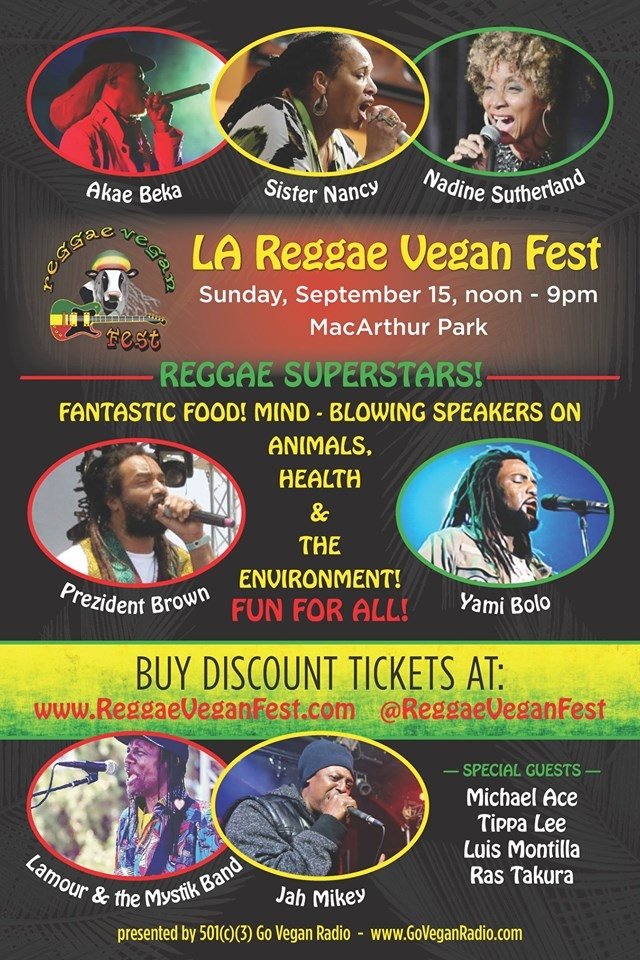 Los Angeles Reggae Vegan Fest, Sunday September 15, 2019 Reggae