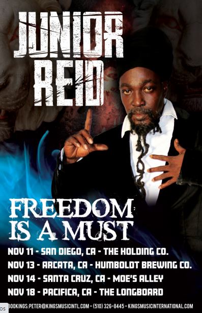 Read more about the article JUNIOR REID & THE ONE BLOOD BAND doing some California shows in November.