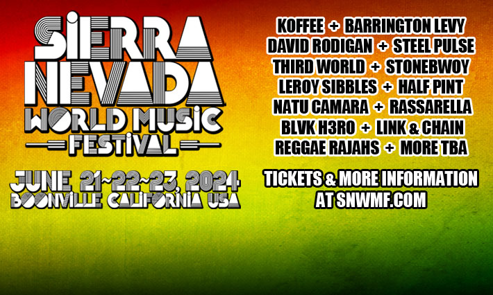 Read more about the article Sierra Nevada World Music Festival Initial Artist Lineup! Koffee, Barrington Levy, David Rodigan, Steel Pulse, Stonebwoy and More