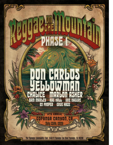 Read more about the article REGGAE ON THE MOUNTAIN Brings Roots Reggae to Topanga Canyon, California on Saturday, July 25, 2026