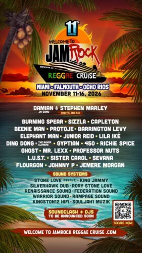 Read more about the article DAMIAN MARLEY’S WELCOME TO JAMROCK REGGAE CRUISE Returns To Jamaica For The 11th Annual Voyage, November 11-16, 2026