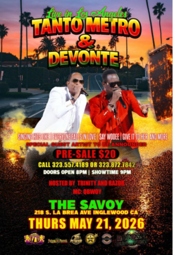 Read more about the article Dancehall Legends Tanto Metro & Devonte Set to Ignite Los Angeles May 21, 2026
